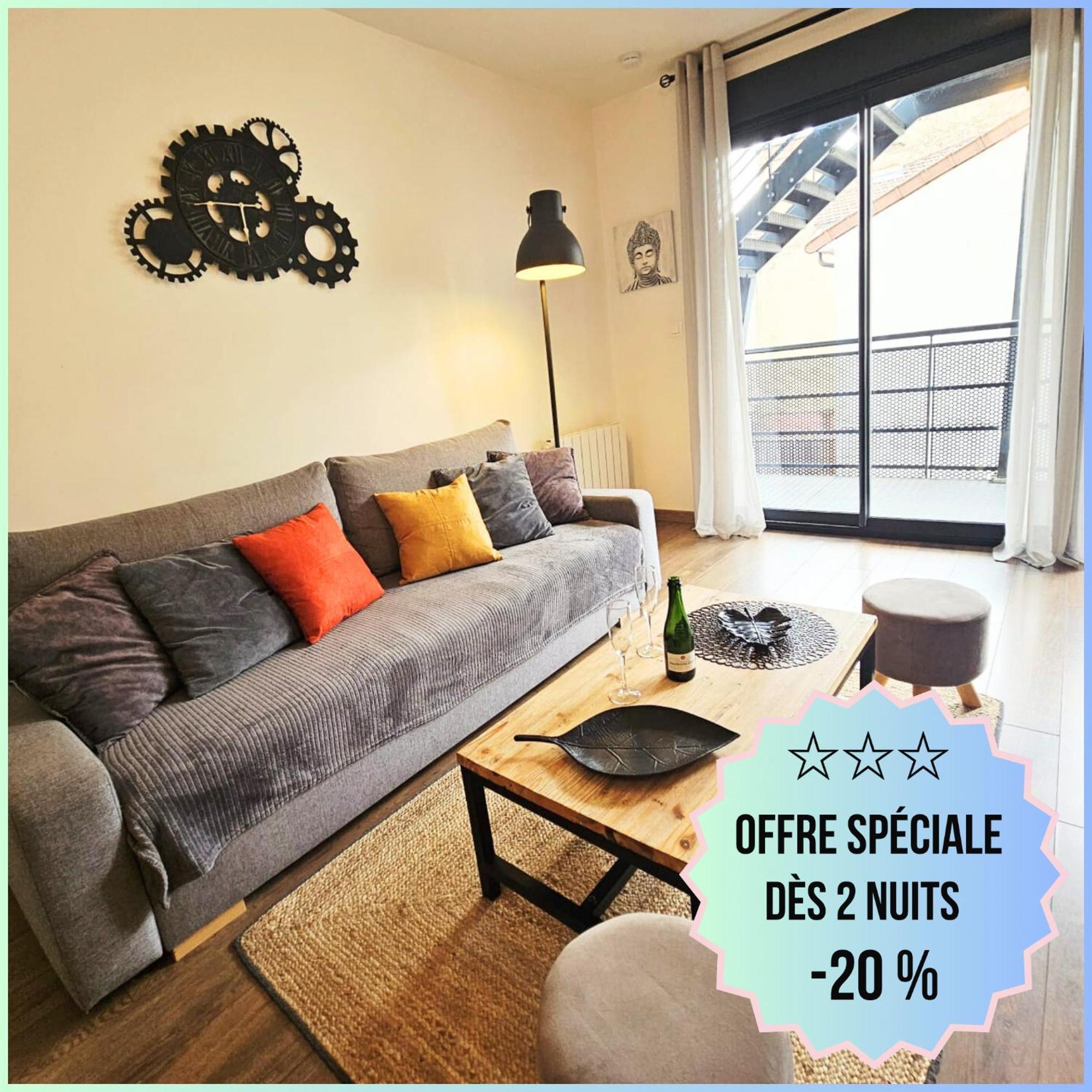 Passage Secret - Ideal Pro, Couples, Familles & Amis - Le Calme En Hypercentre - Wifi Debit - Netflix - Machine A Laver - Gare, Cathedrale, Commerces, Restaurants & Transports En Commun A Moins De 10 Minutes A Pied Apartment